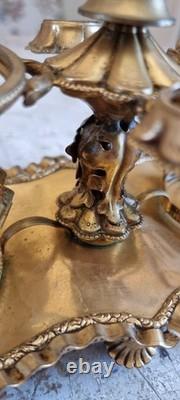 Stunning Napoleon III era Caraffe stand silverplated bronze