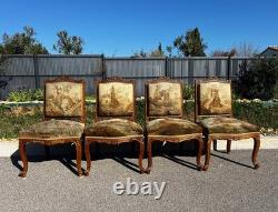 Suite de 4 chaises d'époque Napoléon III, style Régence
