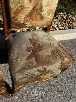 Suite de 4 chaises d'époque Napoléon III, style Régence