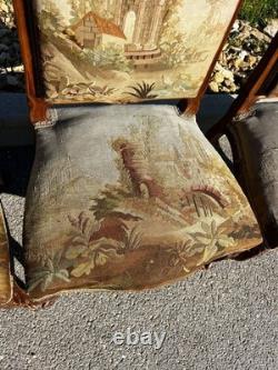 Suite de 4 chaises d'époque Napoléon III, style Régence