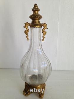 Superbe Flacon Cristal et Bronze XIXéme Napoléon III