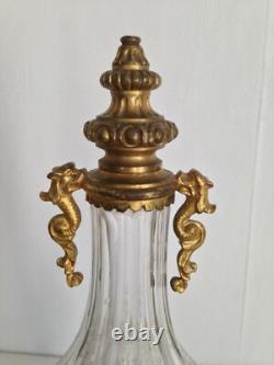 Superbe Flacon Cristal et Bronze XIXéme Napoléon III