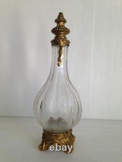 Superbe Flacon Cristal et Bronze XIXéme Napoléon III