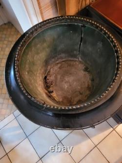 Superbe Jardinière Napoléon III en marqueterie et bronze