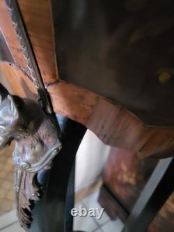 Superbe Jardinière Napoléon III en marqueterie et bronze