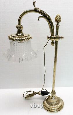 Superbe LAMPE télescopique ancienne en bronze XIXème siècle