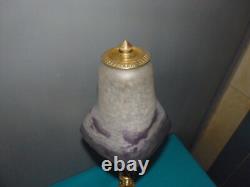Superbe Lampe Ancienne Bronze Style Empire Tulipe Pate D Verre Napoleon Iii-1900