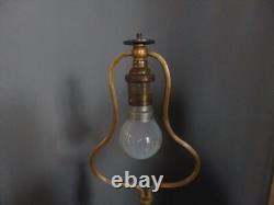 Superbe Lampe Ancienne Bronze Style Empire Tulipe Pate D Verre Napoleon Iii-1900