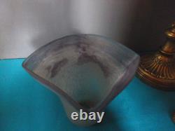 Superbe Lampe Ancienne Bronze Style Empire Tulipe Pate D Verre Napoleon Iii-1900