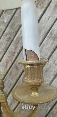 Superbe Lampe Bouillotte Epoque Napoleon III A 3 Feux En Bronze Hauteur 65 CM