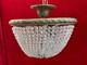 Superbe Lustre Corbeille Napoleon Iii Pampilles Boules / Lustre Ancien