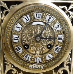 Superbe PENDULE bronze NAPOLEON III XIXème révisée Fonctionne Clock horloge