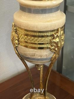 Superbe Paire De Cassolette Marbre Et Bronze Napoleon III