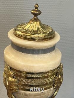 Superbe Paire De Cassolette Marbre Et Bronze Napoleon III