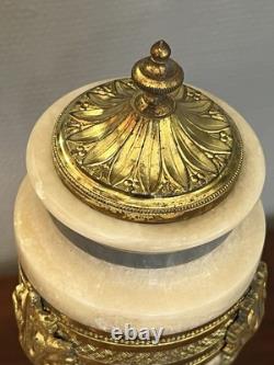 Superbe Paire De Cassolette Marbre Et Bronze Napoleon III