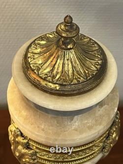Superbe Paire De Cassolette Marbre Et Bronze Napoleon III