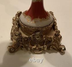 Superbe candélabre Français 4 branches bronze doré et porcelaine Napoleon III Superbe candélabre Français 4 branches bronze doré et porcelaine Napoleon III