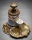 Superbe Encrier &agrave; Pompe Sign&eacute; Boquet Xixe Si&egrave;cle Objet De Collection