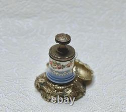 Superbe encrier à pompe signé Boquet XIXe siècle objet de collection