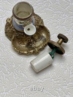 Superbe encrier à pompe signé Boquet XIXe siècle objet de collection