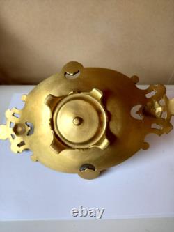 Superbe encrier en bronze XIX avec sa verrine, T. B. E