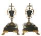 Superbe Paire Cassolettes En Bronze Et Marbre Napol&eacute;on Iii