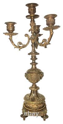 Superbe paire chandeliers bronze 19ème Napoléon III