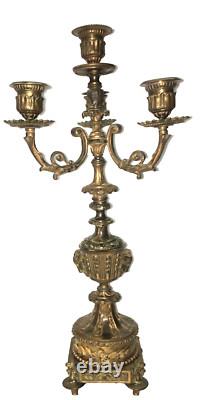 Superbe paire chandeliers bronze 19ème Napoléon III