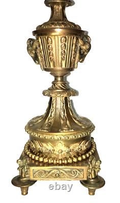 Superbe paire chandeliers bronze 19ème Napoléon III