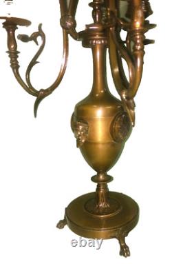 Superbe paire chandeliers orientaliste F. BARBEDIENNE Napoléon III