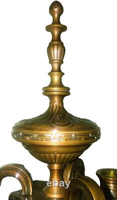 Superbe paire chandeliers orientaliste F. BARBEDIENNE Napoléon III