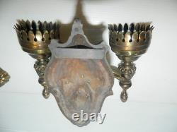 Superbes appliques murales en bronze XIXe Napoléon III