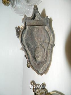 Superbes appliques murales en bronze XIXe Napoléon III