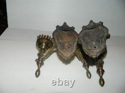 Superbes appliques murales en bronze XIXe Napoléon III