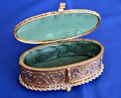 TAHAN Paris Coffret Boîte à Bijoux Bronze Doré Epoque Napoléon III XIXème