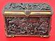 Triefus & Ettlinger Paris Box In 19th Century Gilded Bronze Carved, Hallmarked