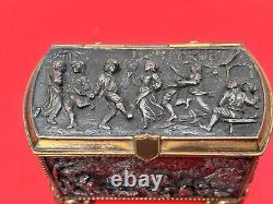 TRIEFUS & ETTLINGER Paris Box in 19th century gilded bronze carved, hallmarked