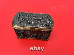 TRIEFUS & ETTLINGER Paris Box in 19th century gilded bronze carved, hallmarked