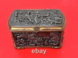 TRIEFUS & ETTLINGER Paris Box in 19th century gilded bronze carved, hallmarked