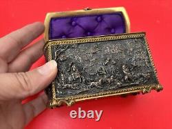 TRIEFUS & ETTLINGER Paris Box in 19th century gilded bronze carved, hallmarked