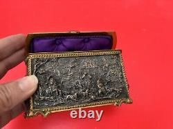 TRIEFUS & ETTLINGER Paris Box in 19th century gilded bronze carved, hallmarked