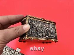 TRIEFUS & ETTLINGER Paris Box in 19th century gilded bronze carved, hallmarked