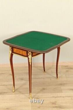 Table à jeux Napoléon III par François Linke marqueterie bronzes dorés
