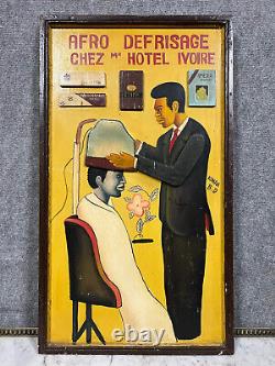 Tableau humoristique Vintage pour salon de coiffure vers 1970's