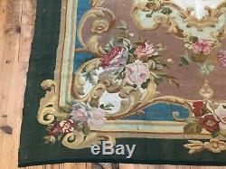 Tapis Aubusson Savonnerie Napoléon III de Style Louis XV Tapisserie Décor Floral