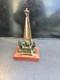 Thermometre Decor Egyptien Bronze +marbre Signe Schwalb Hermanos Lima Xixeme
