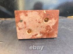 Thermometre decor egyptien bronze +marbre signe schwalb hermanos lima xixeme