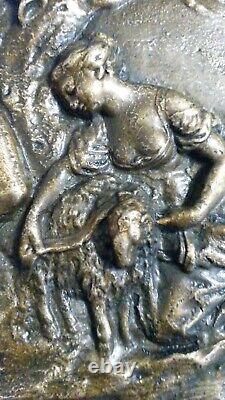 Tres Belle Plaque Decorative En Bronze France XIX Em Siecle