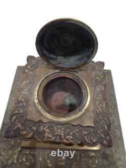 Très bel encrier en bronze, époque NapoléonIIII, 19 ème siècle