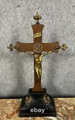 Très important Christ d'autel en bronze doré époque Napoléon III / h 70cm